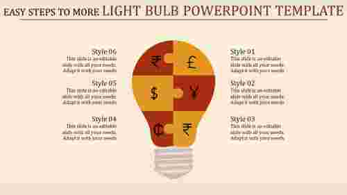 light bulb powerpoint template-Easy Steps To More Light Bulb Powerpoint Template